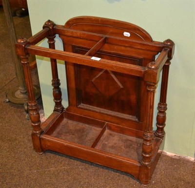 Lot 391 - Victorian mahogany stick stand