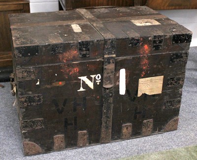 Lot 1056 - A 19th Century Iron-Bound Silver Chest,...