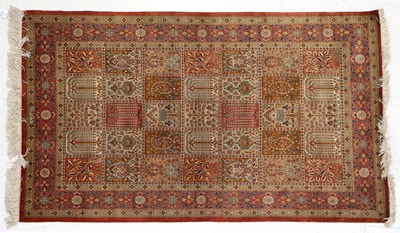 Lot 1032 - Ghom Silk Rug, modern The polychrome...