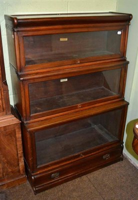 Lot 394 - The Globe Wernicke Co Ltd three height glazed stacking bookcase