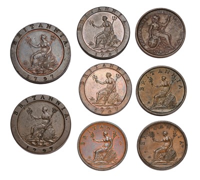 Lot 106 - 8x George III, Copper Coins, comprising;...
