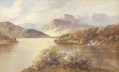 Lot 1300 - Henry Cooper (1859-1934) Loch in a mountainous...