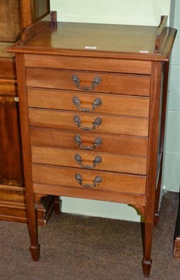 Lot 398 - An Edwardian mahogany sheet music cabinet