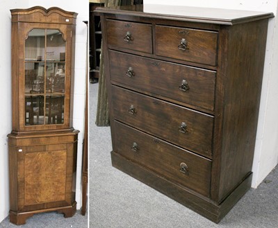 Lot 1058 - A Four Height Straight Front Chest of Drawers,...