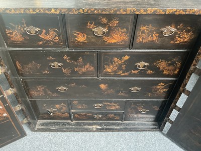 Lot 330 - A Japanned and Gilt-Heightened Cabinet on...