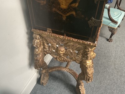 Lot 330 - A Japanned and Gilt-Heightened Cabinet on...