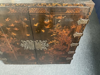 Lot 330 - A Japanned and Gilt-Heightened Cabinet on...