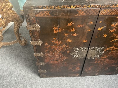 Lot 330 - A Japanned and Gilt-Heightened Cabinet on...