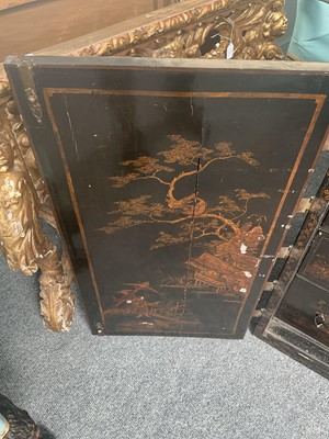 Lot 330 - A Japanned and Gilt-Heightened Cabinet on...