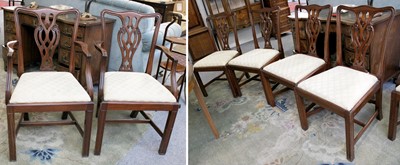 Lot 1126 - A Set of Six George III Style Mahogany Dining...