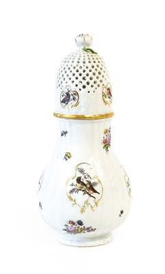 Lot 308 - A Meissen Porcelain Sugar Caster, circa 1750,...