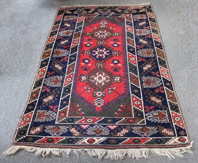 Lot 208 - Dosemealti Rug, the crimson field with three...