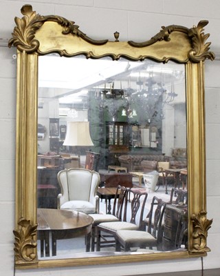 Lot 1053 - A Gilt Framed Mirror, decorated with acanthus...