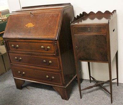 Lot 1025 - An Edwardian Bureau, and A Georgian Mahogany...