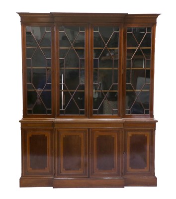 Lot 1130 - A Late Victorian Mahogany, Satinwood-Banded,...