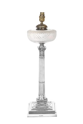 Lot 2115 - A Victorian Silver Oil-Lamp