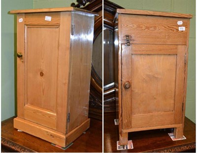 Lot 412 - Two pine pot cupboards