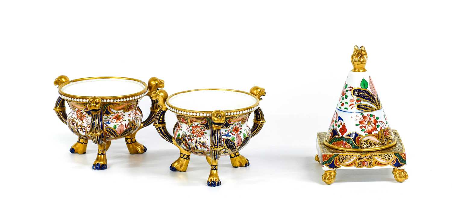 Lot 92 - A Spode Porcelain Pastille Burner on Stand,...