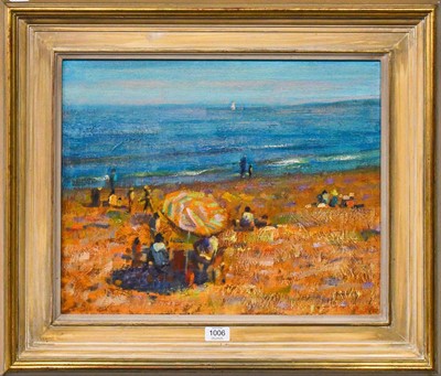 Lot 1006 - John Mackie (b.1953) "Beach at Sète" Signed...