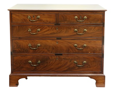 Lot 1232 - A George III Mahogany and Parquetry-Decorated...