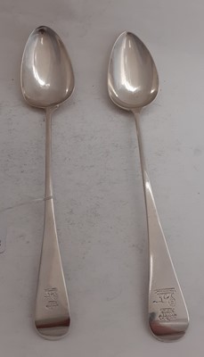 Lot 2043 - Two George III Silver Basting-Spoons
