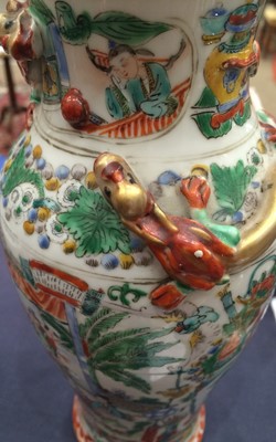 Lot 176 - A Cantonese Porcelain Vase and Cover, 19th...