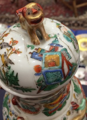 Lot 176 - A Cantonese Porcelain Vase and Cover, 19th...