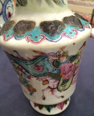 Lot 176 - A Cantonese Porcelain Vase and Cover, 19th...