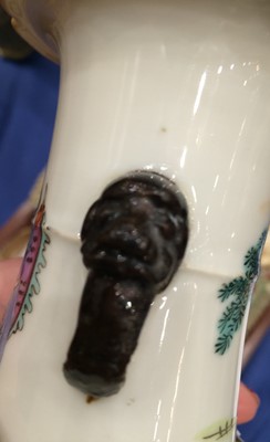 Lot 176 - A Cantonese Porcelain Vase and Cover, 19th...