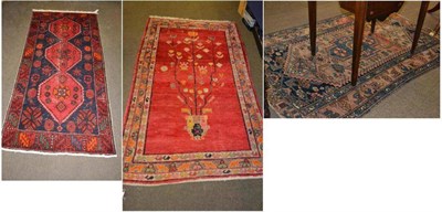 Lot 418 - Hamadan rug and two other Persian village rugs (3)