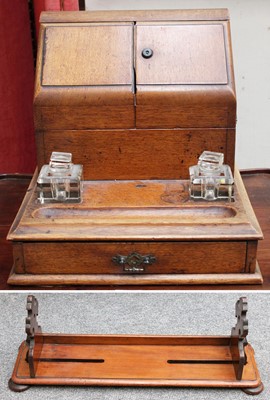 Lot 1076 - A Victorian Mahogany Book Slide, and A Late...