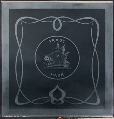 Lot 1436 - An Etched Glass Panel, bearing the Gordons Gin...