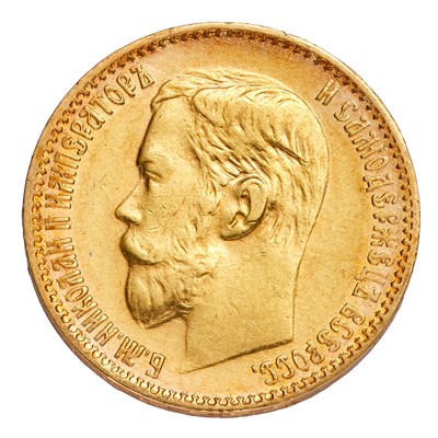 Lot 335 - Russia, 5 Rubles 1899, (.900 gold, 18.5mm,...