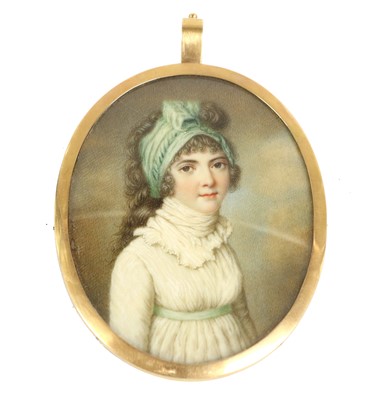 Lot 416 - English School (early 19th century): Miniature...