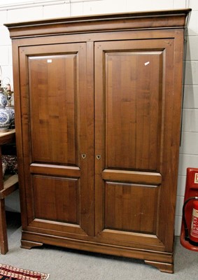 Lot 1231 - A Modern Cherrywood Wardrobe, 155cm by 70cm by...