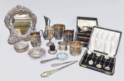 Lot 100 - A Collection of Assorted Silver and Silver...