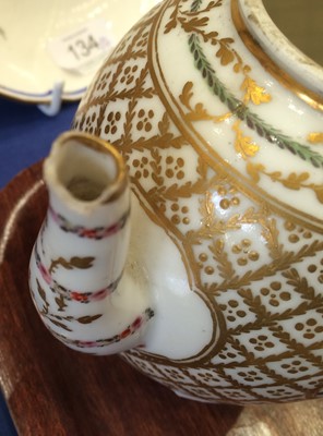 Lot 133 - A Hard Paste Porcelain Teapot in Sèvres Style,...