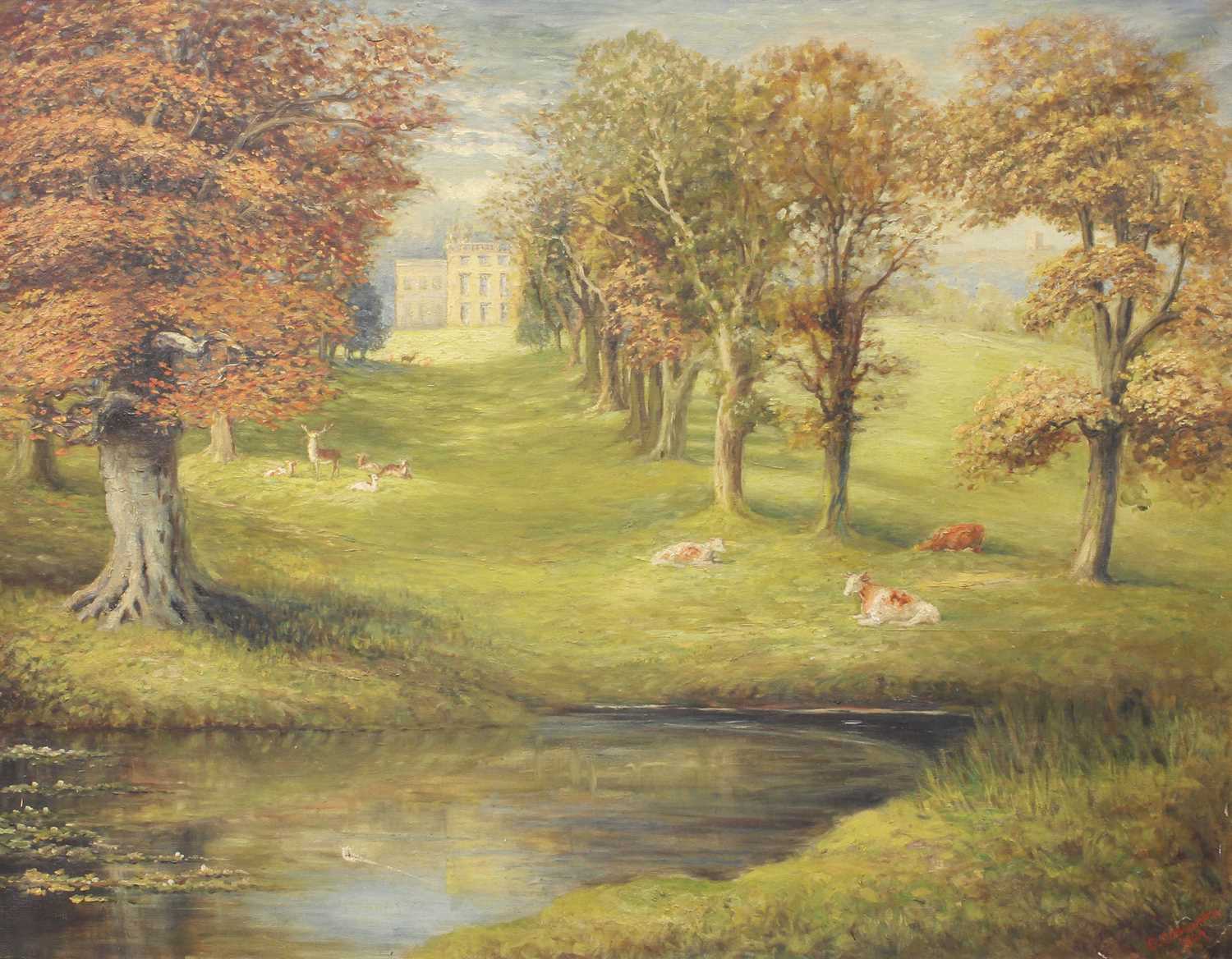 Lot 1344 - E* Cudworth (20th Century) Parkland with...
