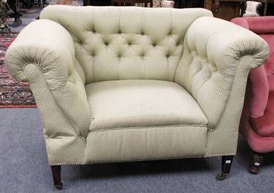 Lot 1155 - A 19th Century Buttoned Armchair, with...