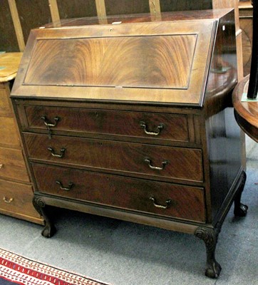 Lot 1233 - A Mahogany Bureau, 92cm by 50cm by 104cm