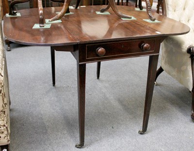 Lot 1251 - A Georgian Mahogany Pembroke Table, 110cm by...