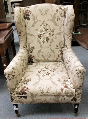 Lot 1254 - A 19th Century Mahogany Framed Wing Chair