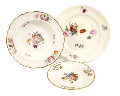 Lot 67 - A Derby Porcelain Plate, circa 1790, writhen...