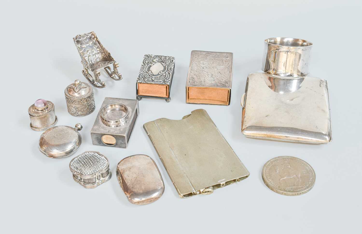 Lot 87 - A Collection of Assorted Silver and Objects of...