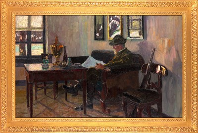 Lot 1171 - August von Brandis (1859-1947) "Interieur mit...