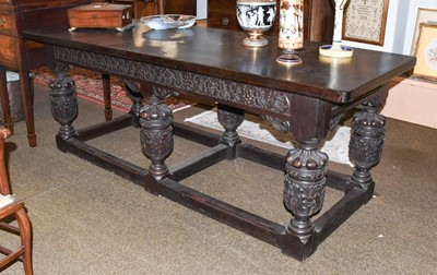 Lot 1347 - A Victorian Carved Oak Elizabethan-Style...