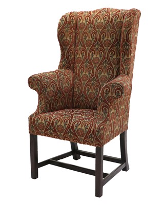 Lot 1175 - A George III Wing-Back Armchair, early 19th...