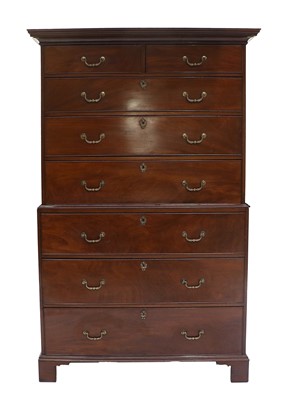 Lot 1140 - A George III Mahogany Straight-Front Chest of...