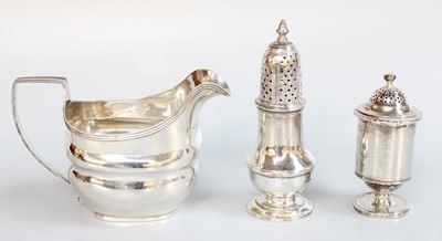 Lot 81 - Three George III and Later Silver Items,...