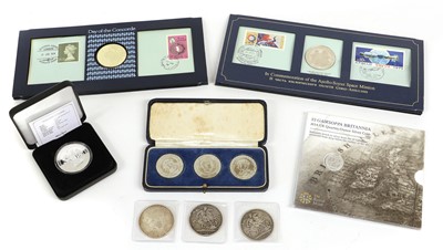 Lot 412 - Mixed Selection of Silver Coins and Medals,...